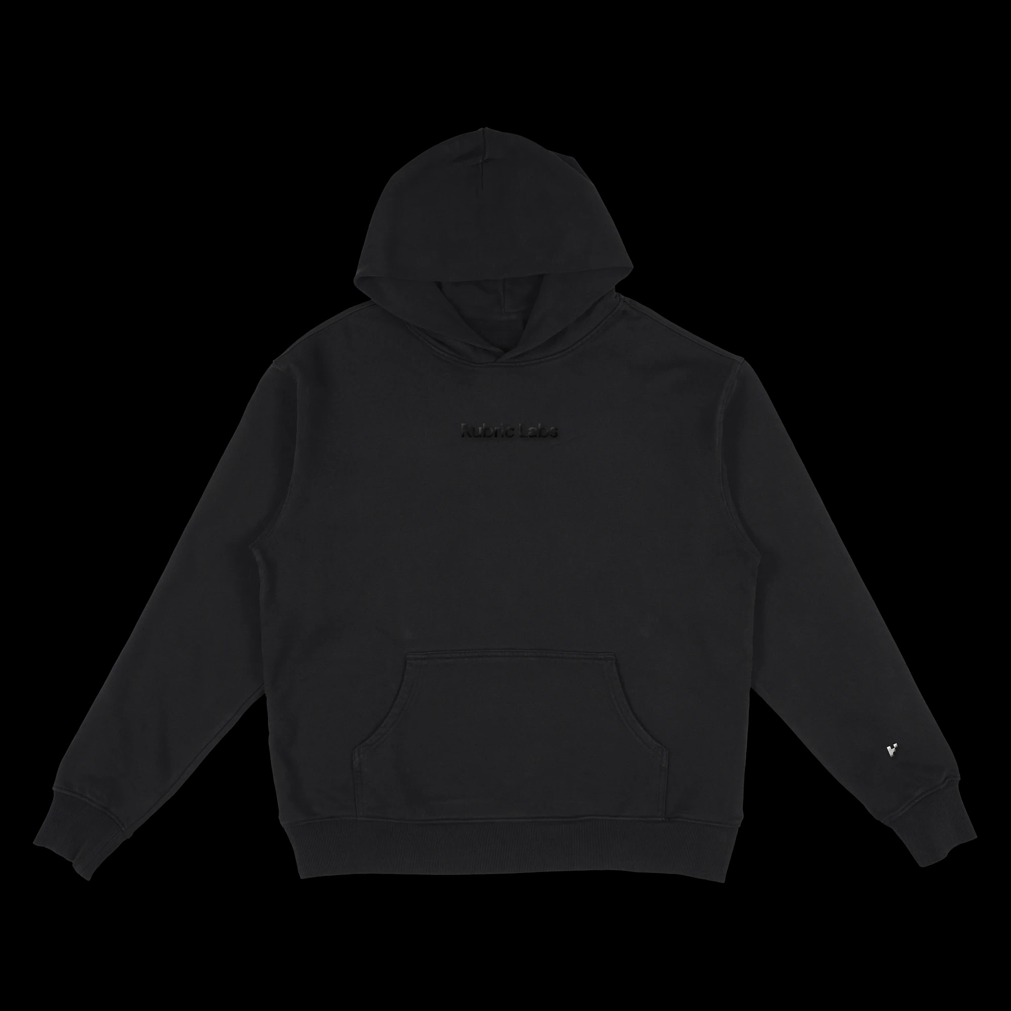 Lockup Hood: Front, Rubric Labs across the chest
